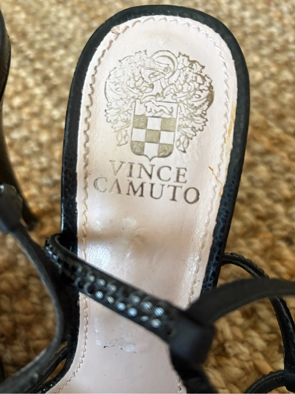 Vince Camuto black strappy